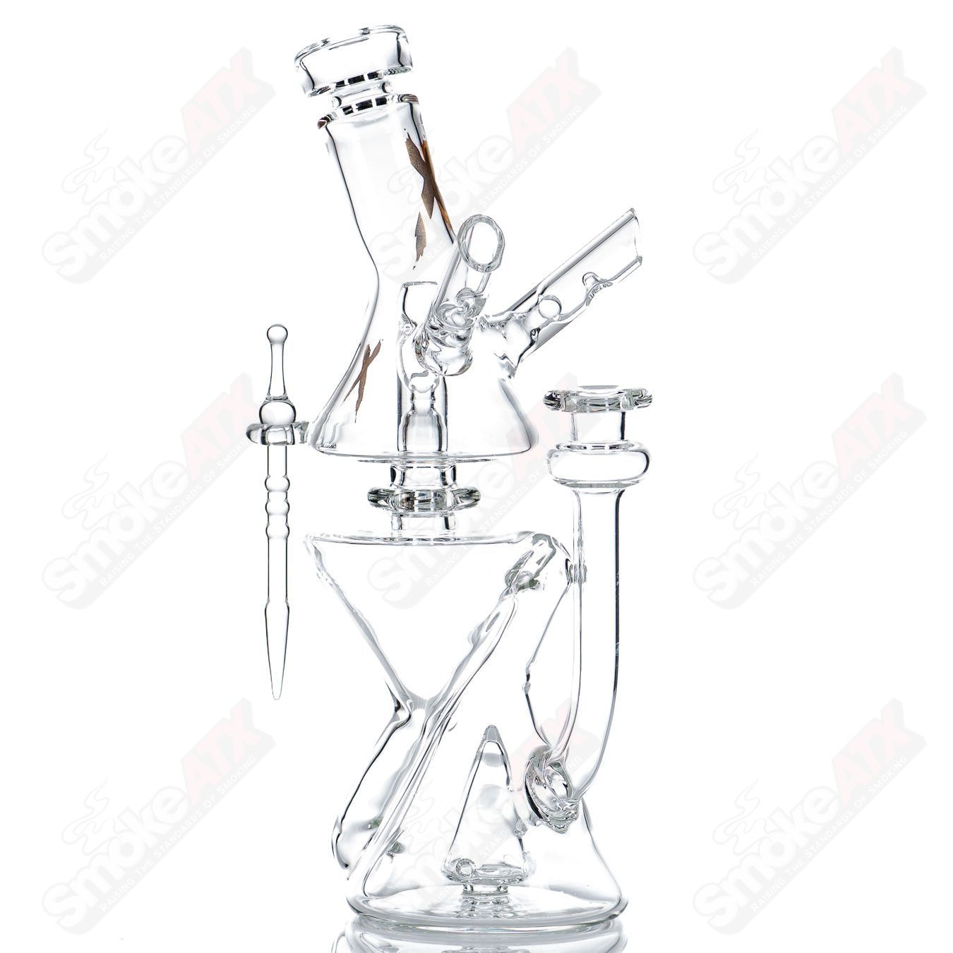 Clear Xhalecycler RAM Robert Mickelsen Glass - Smoke ATX 
