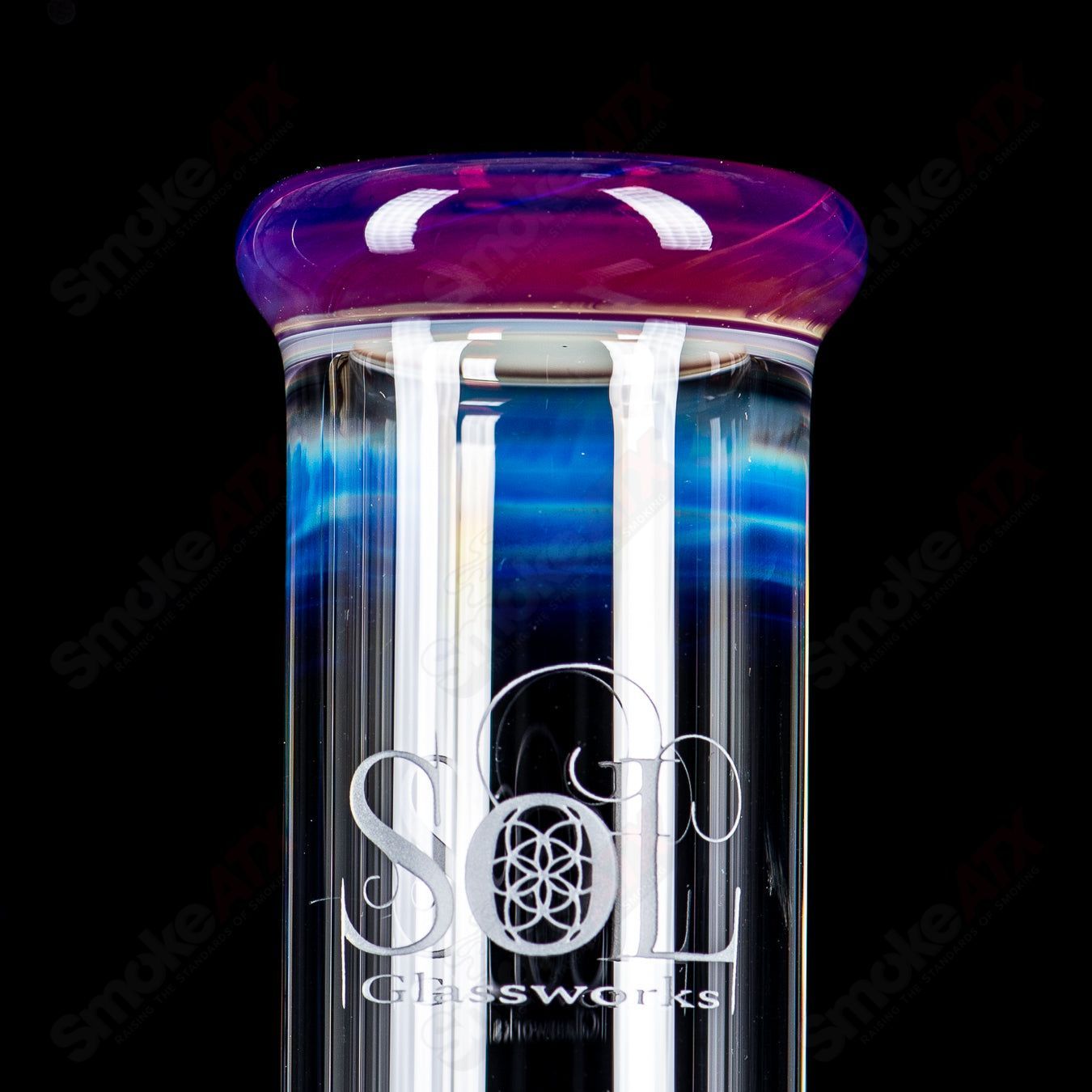 SOL-45 Lace Sphere (Amber Purple) SoL Glassworks - Smoke ATX