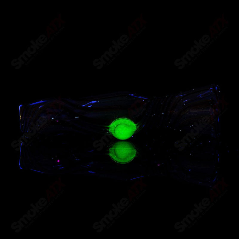 Color Line Work Chillum w/ UV Dot Indo Glass - Smoke ATX