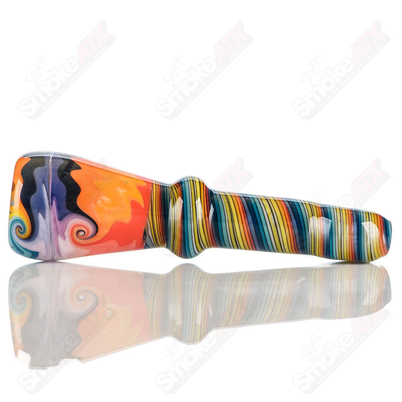 #9 Wig Wag Chillum Katy Wright Glass - Smoke ATX