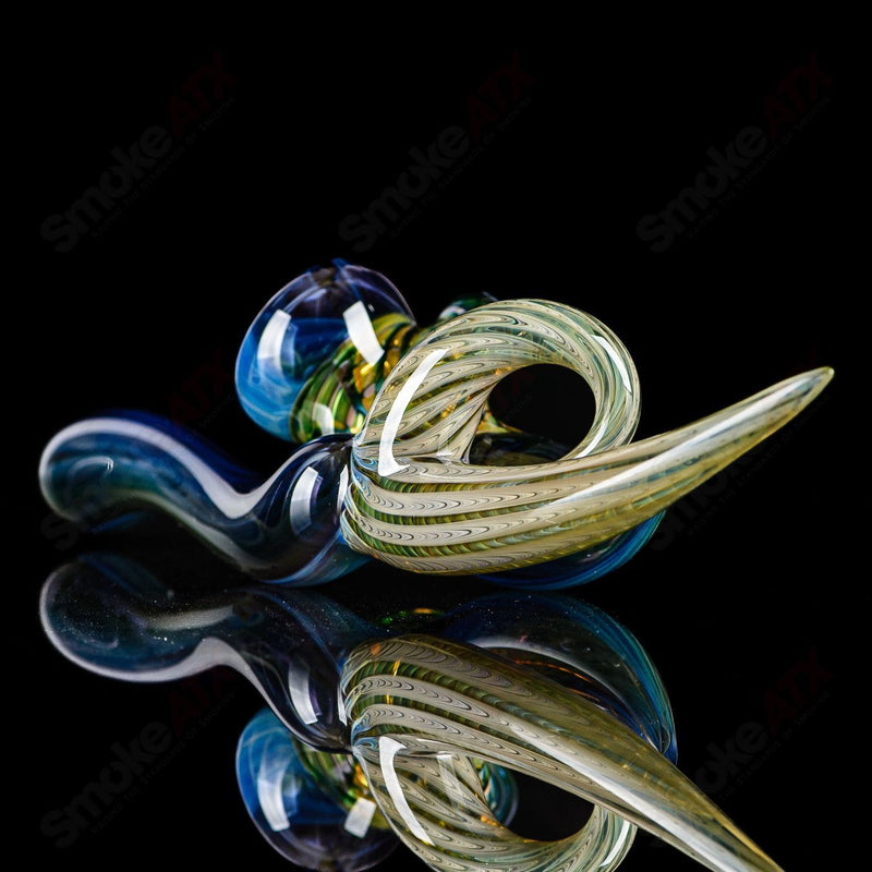 Raptor Hand Pipe Dosh Glass - Smoke ATX