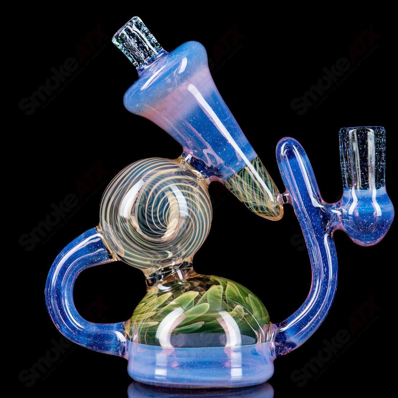 Pink Slime & Fume Recycler by King Leo Glass - Smoke ATX 
