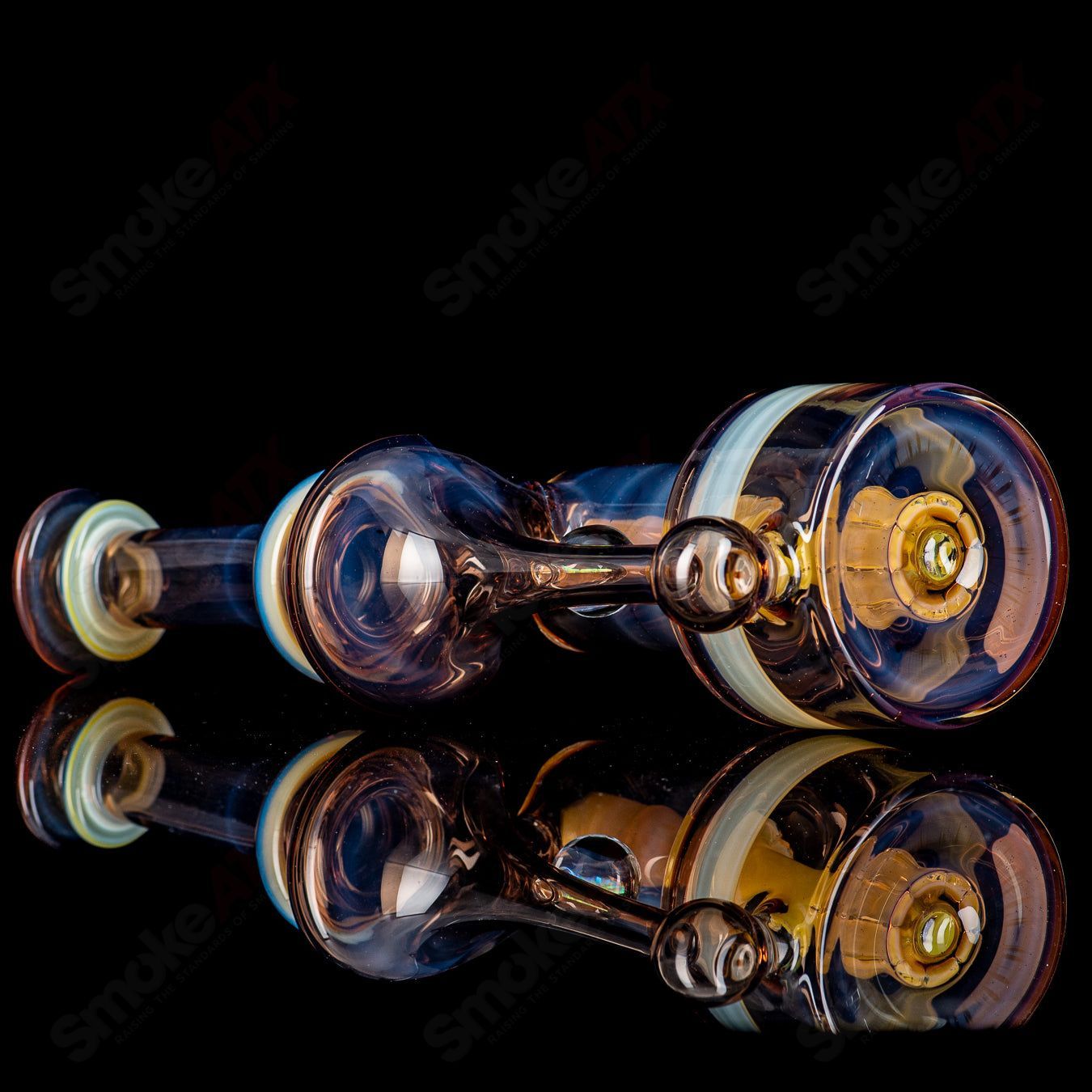 14mm Double Diffused RBR Chocolate Opal/Ghostover Yellow by BMS - Smoke ATX 