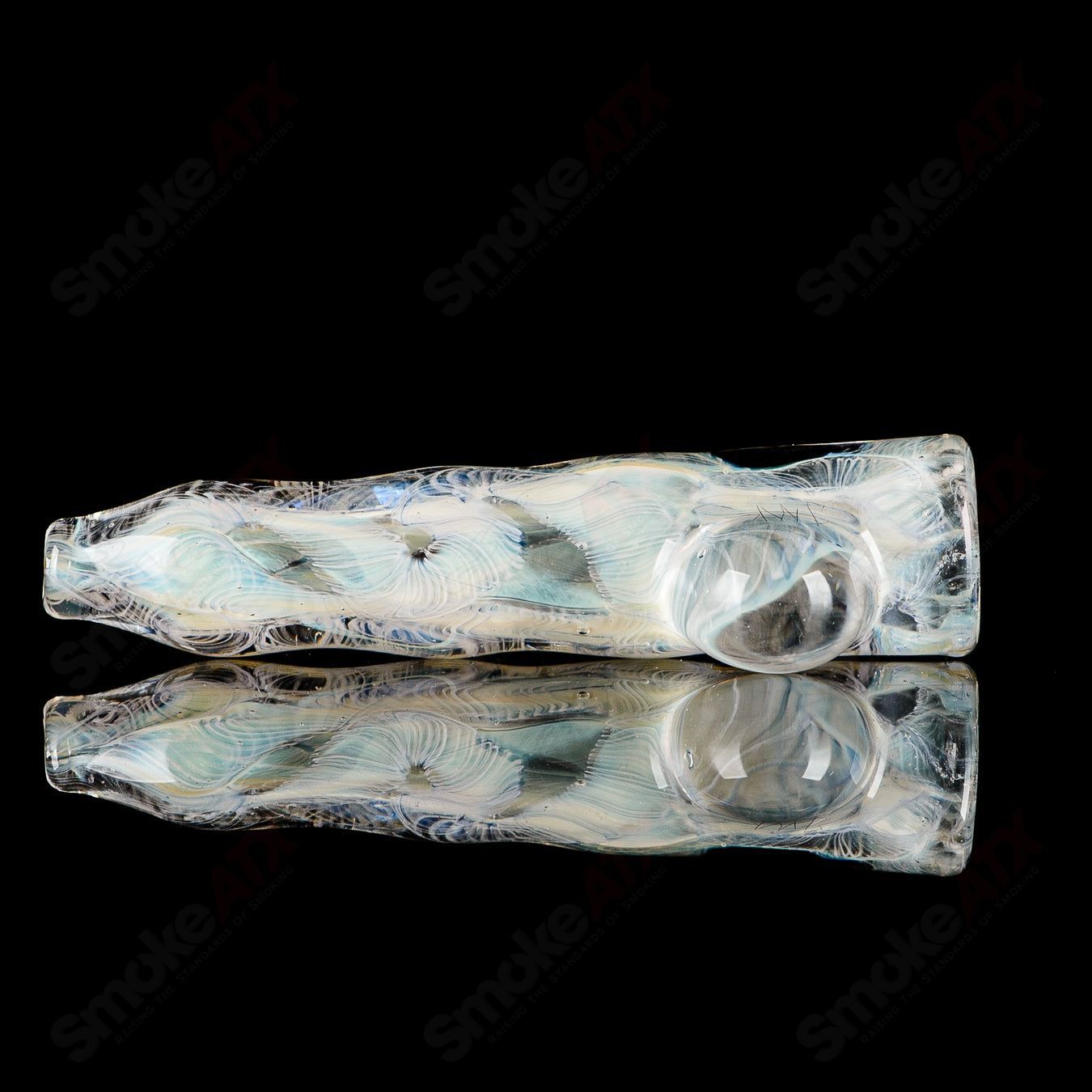 #4 I/O Worked Chillum Signed - JMK Glass - Smoke ATX