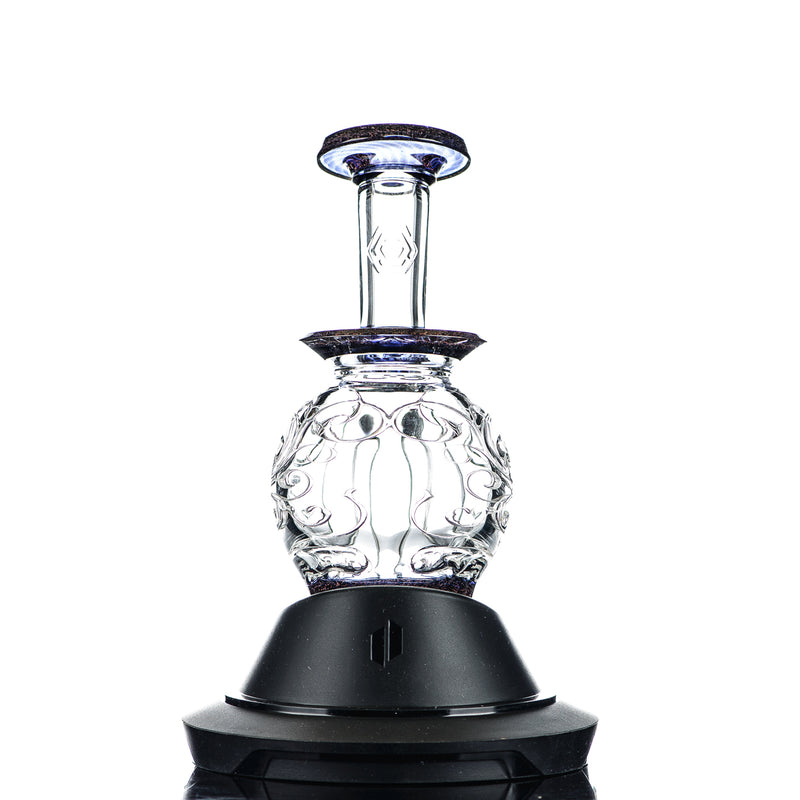 Color Accent Orb (Black Cherry Dichro Black Amethyst Accent Fila No.1 w/ COA) Peak Pro Top Avant Garde Glass - Smoke ATX