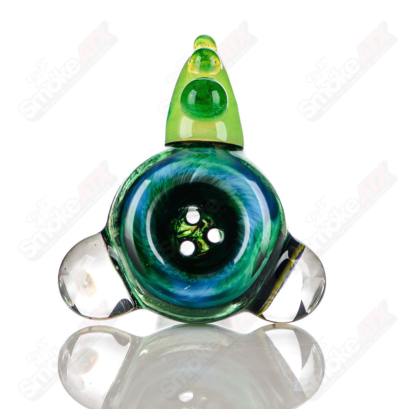 #6 18mm Color Worked Slide Bowl Jeremy from Oregon - Smoke ATX