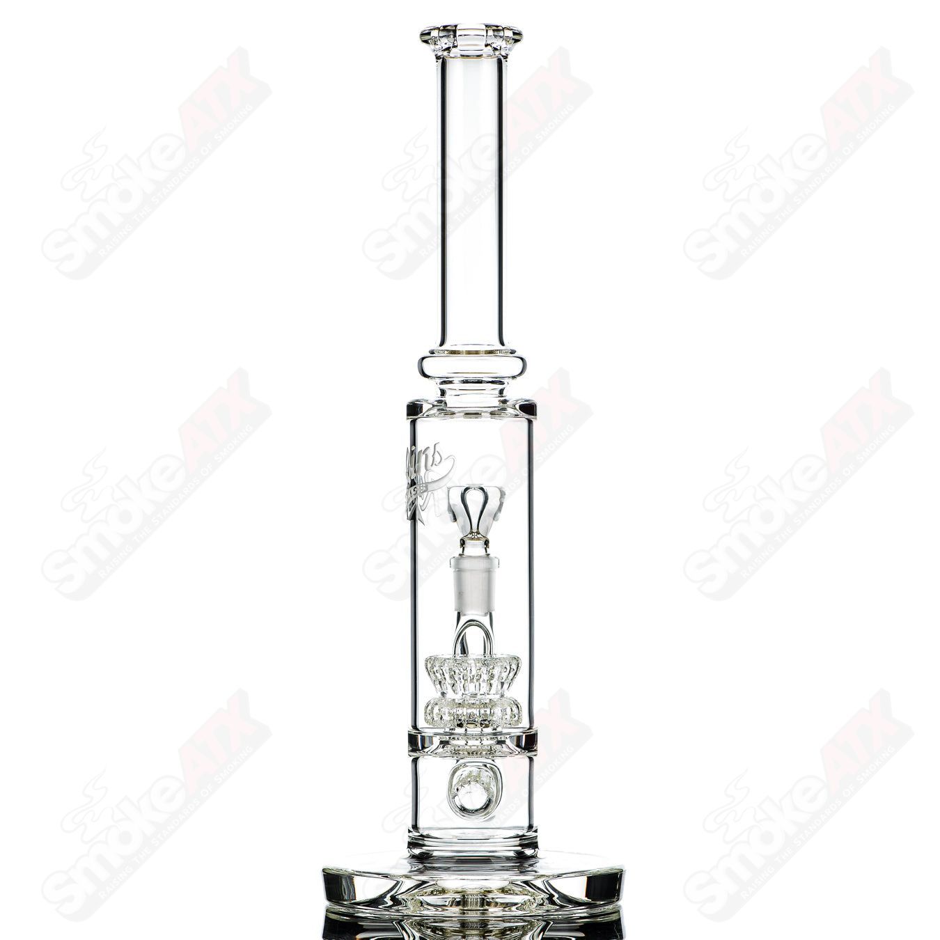 60mm UV Horizonline/Crown Perc Tube  Rawlins Glass - Smoke ATX