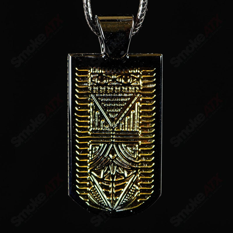 Classic Tablet Pendant (Pharoah) Green T Glass - Smoke ATX