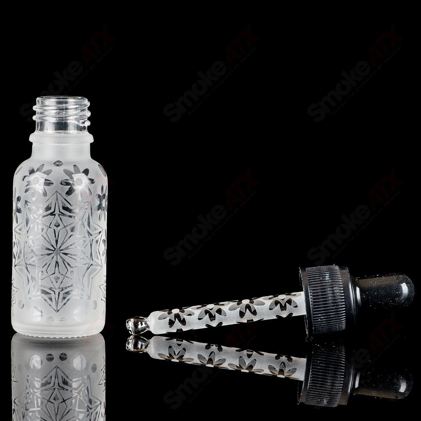 Sandblasted Iso Dropper Fatal Facets - Smoke ATX