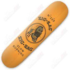 Zig-Zag French Orange Design 8" Skateboard Deck - Smoke ATX 