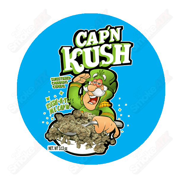 10in Cap'n Kush Die Cut Fabric Dab Padz - Smoke ATX