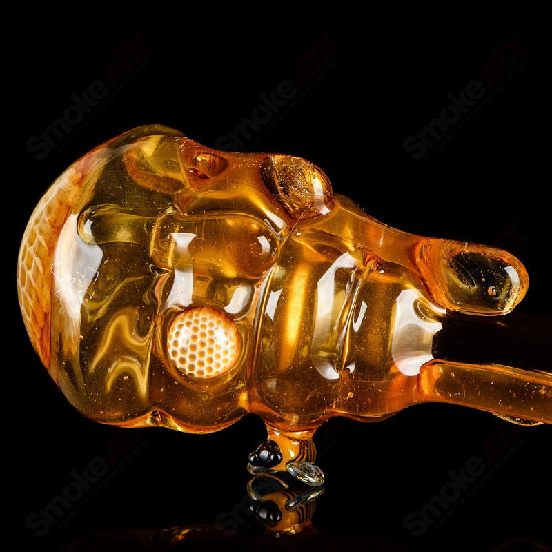 Beehive Honeycomb Spoon Hand Pipe Joe P Glass - Smoke ATX