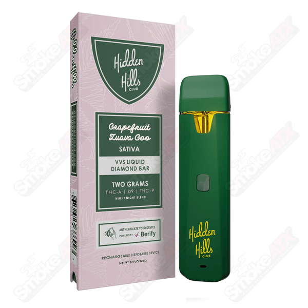 2g Grapefruit Zuava Goo (D8/THC-A/THC-P) Disposable Hidden Hills Club - Smoke ATX 