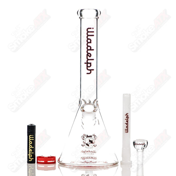 12" 5mm (Black/Red) Mini Beaker Illadelph - Smoke ATX