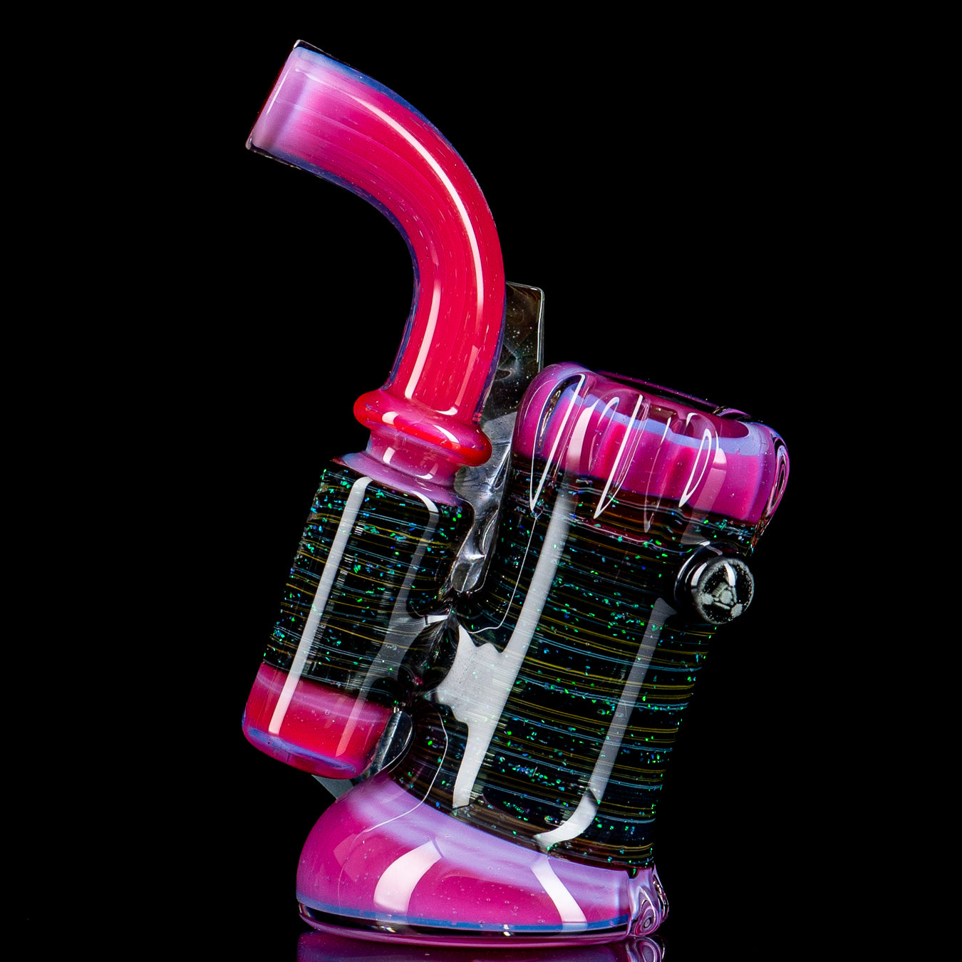 Carved Crushed Opal Dry Standup Lock w/ Faceted MIB by Rotational Science - Smoke ATX 
