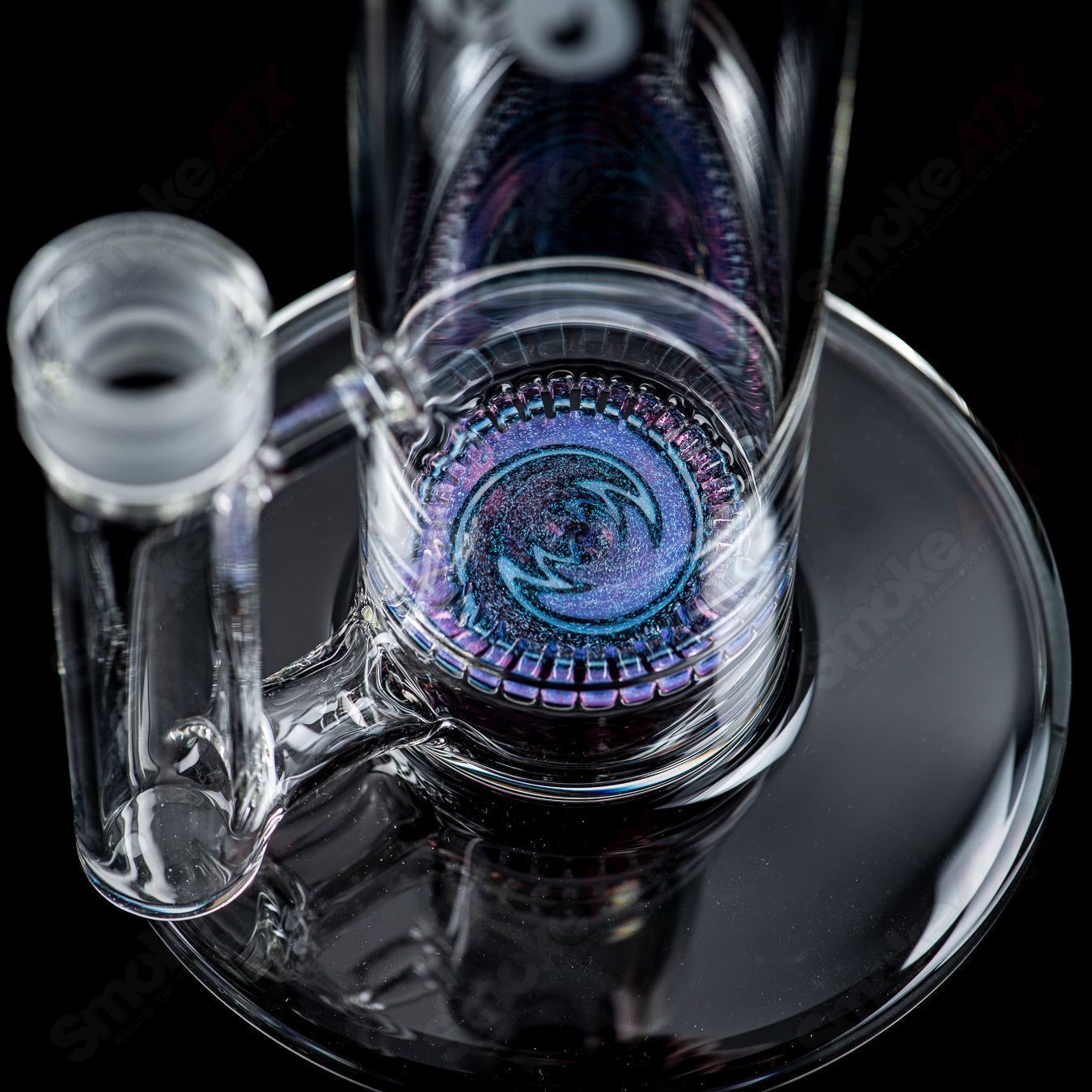 Linework w/Dichro 15" ratchet perc w/catcher by SPG - Smoke ATX 