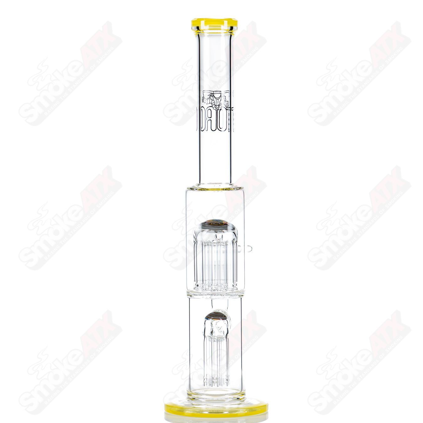 #3 18mm 7/13 Arm Perc w Worked Sections Toro Glass - Smoke ATX