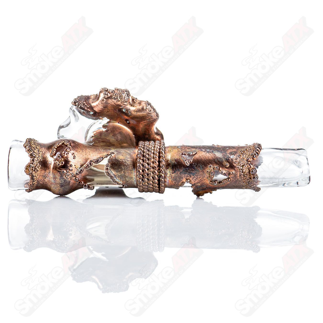 Electroformed Gear Chillum with Rugged Accents by Zack P x Snic - Smoke ATX