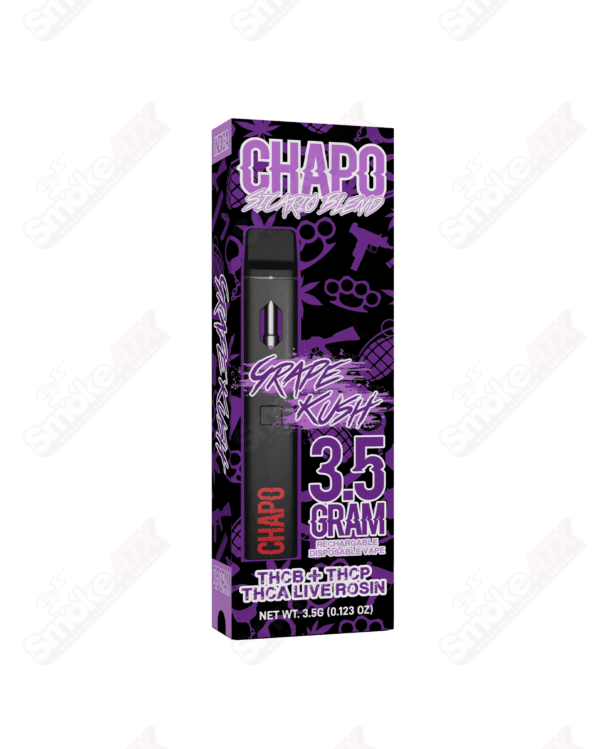 3500mg Grape Kush Sicario Blend Disposable THC-A / THC-B / THC-P Chapo Extrax - Smoke ATX 