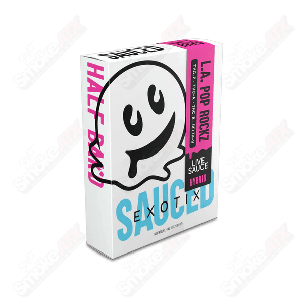 4000mg LA Pop Rockz (Hybrid) Sauced Exotix Disposable THCA Half Bakd - Smoke ATX 