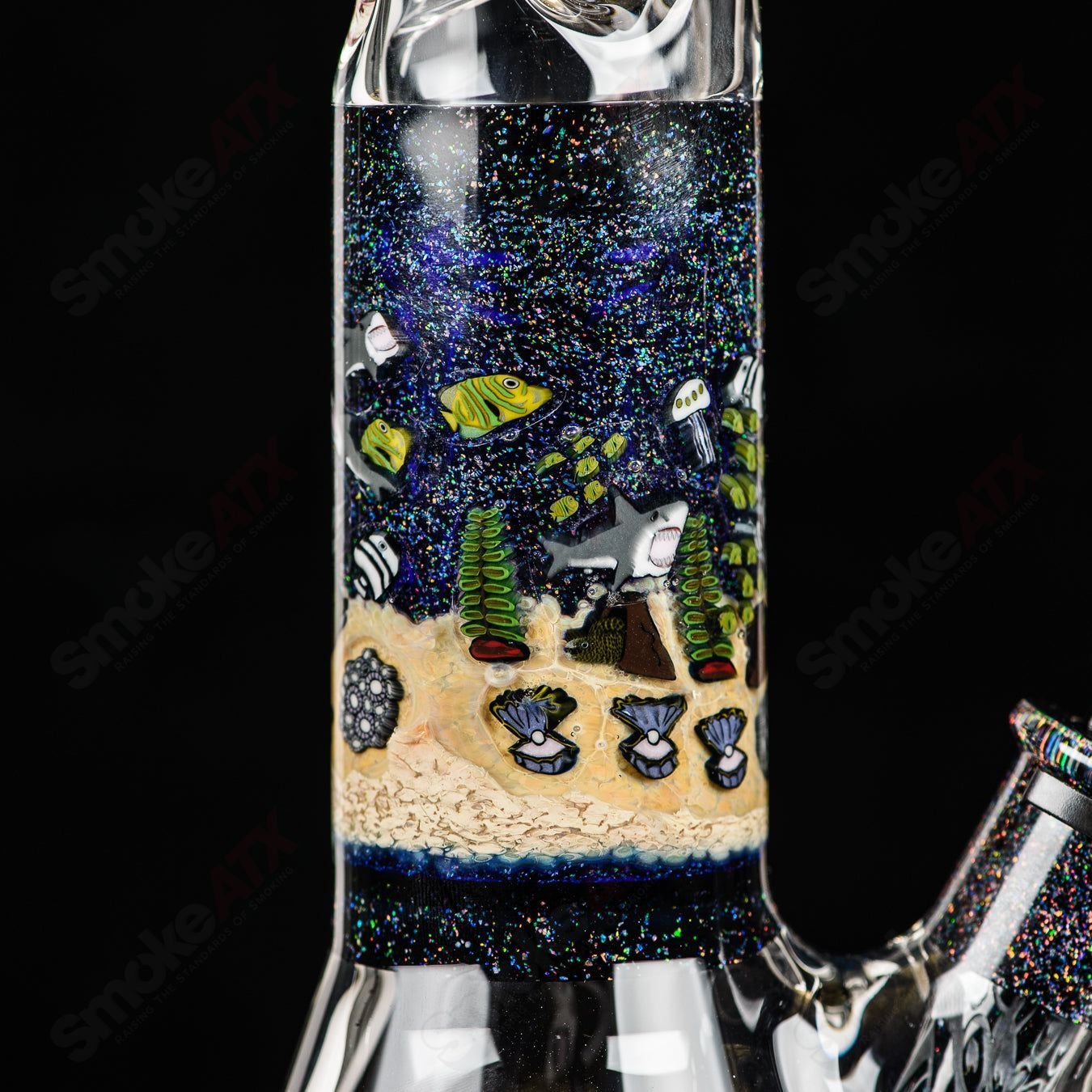 Engraved, Crushed Opal, Milli Under Water Theme Custom by Illadelph & Dave Strobel - Smoke ATX
