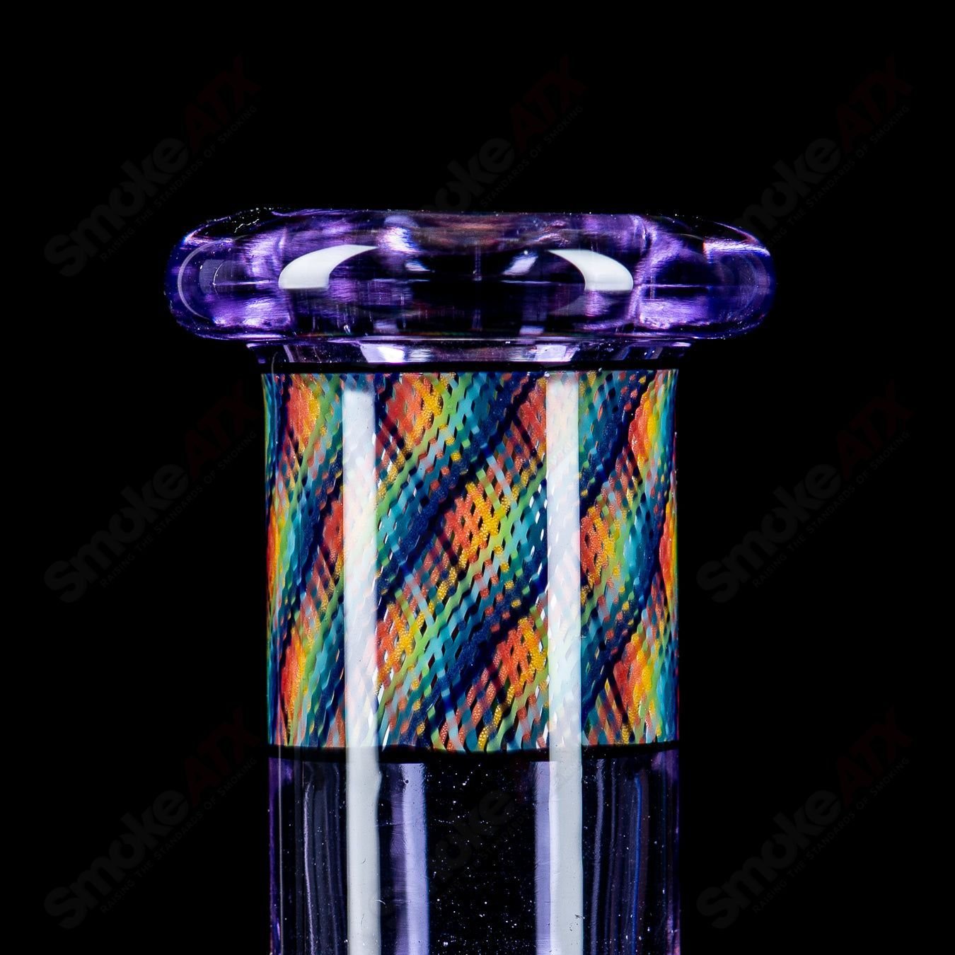 Experimental 19 Pocket Reticello Tube by Devol Glass - Smoke ATX