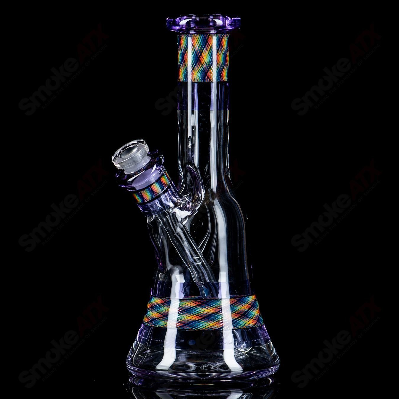 Experimental 19 Pocket Reticello Tube by Devol Glass - Smoke ATX