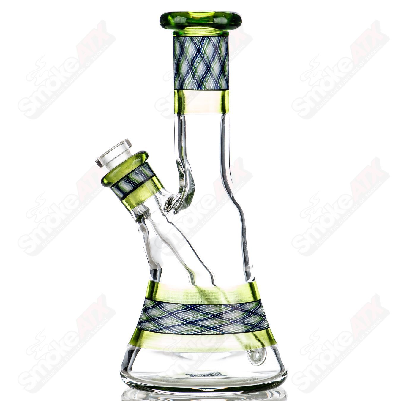 Experimental 26 Green Reticello Pocket Tube by Devol Glass - Smoke ATX