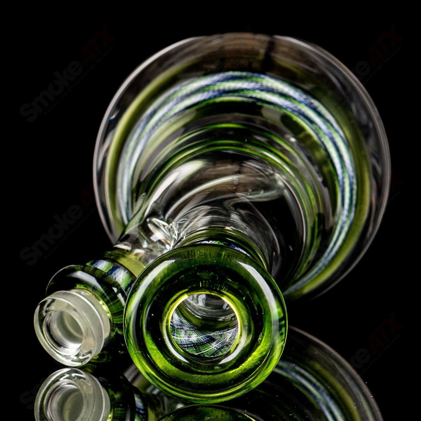Experimental 26 Green Reticello Pocket Tube by Devol Glass - Smoke ATX