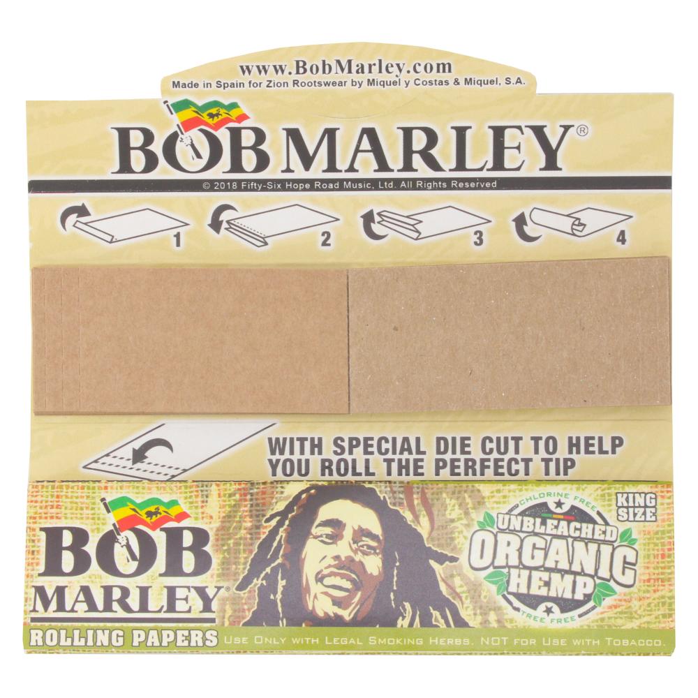 King Size with Tips Organic Hemp Bob Marley Papers - Smoke ATX 