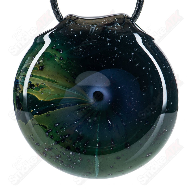 Shooting Star W/ Tektite Pendant by Cdot Glass - Smoke ATX