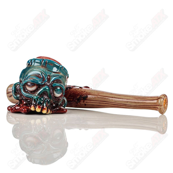 Zombie Sidecar w/ Glow Eyes Dry Pipe Ghost Glass - Smoke ATX