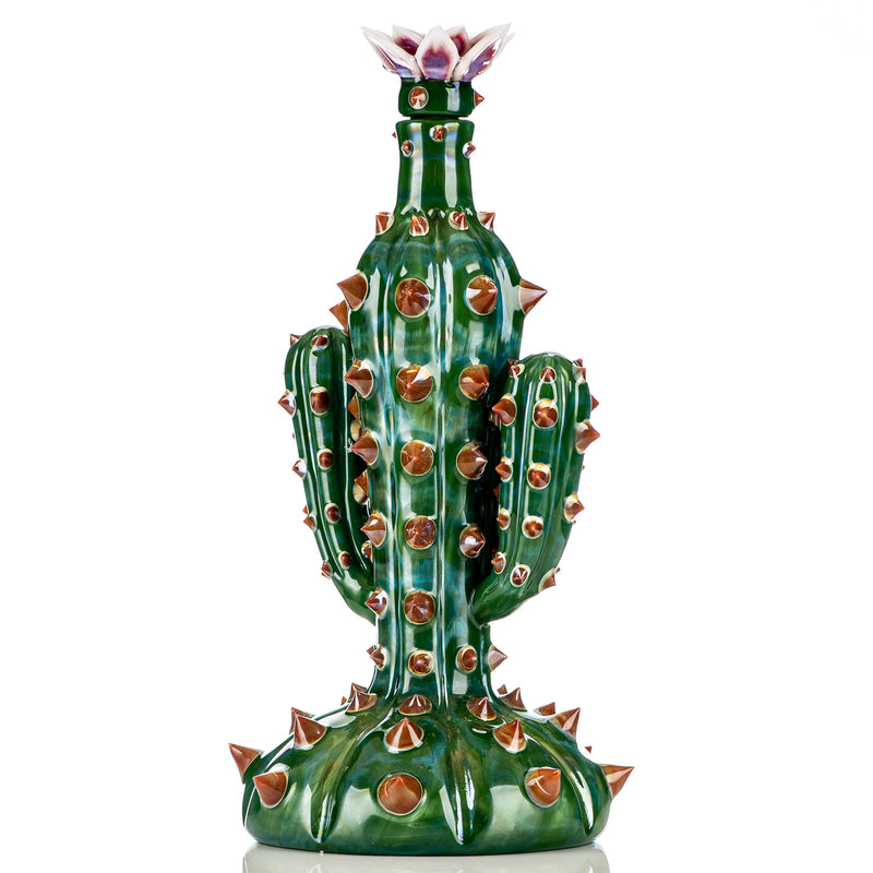 750ml Cactus Decanter w/ Flower Stopper Unparalleled Glass - Smoke ATX