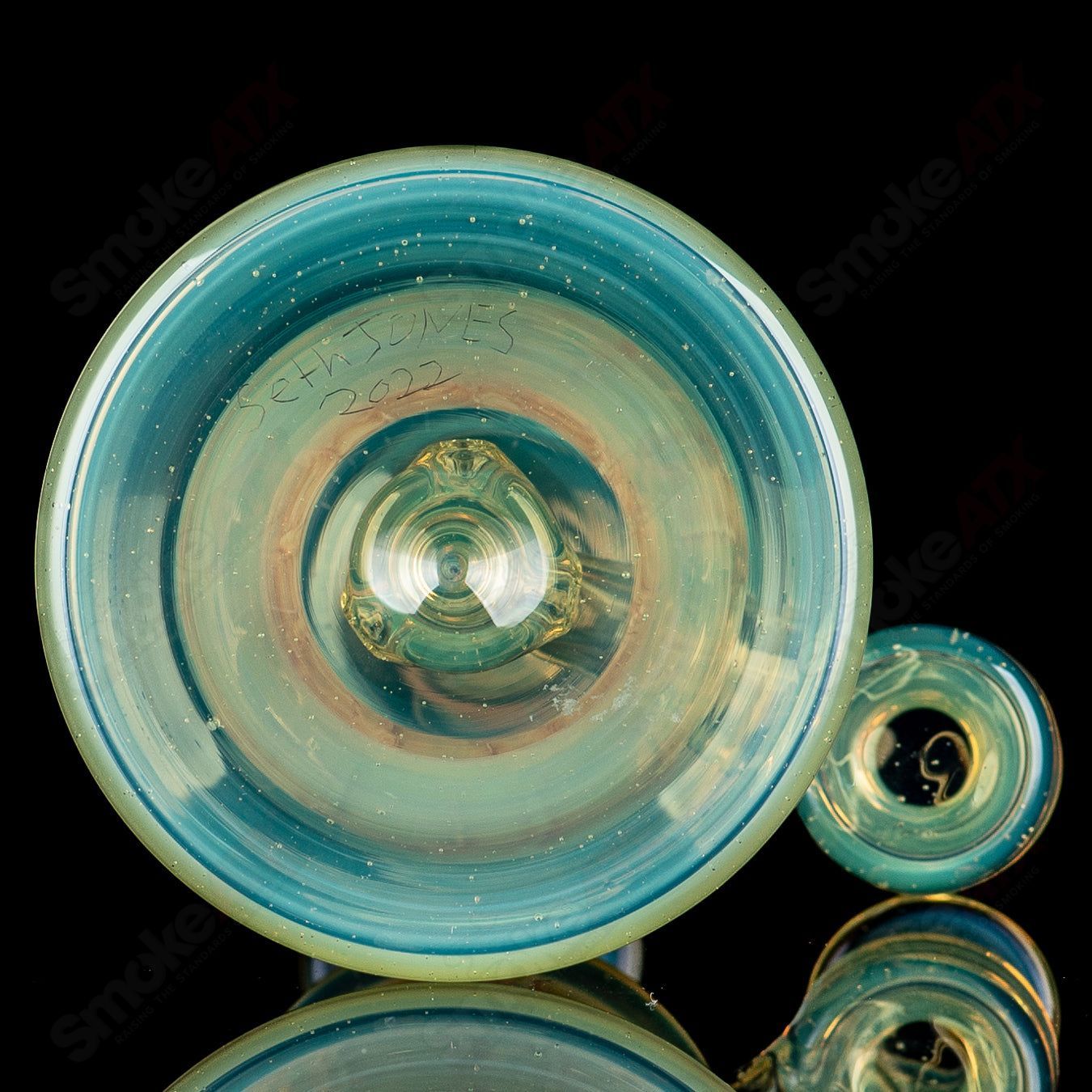 14mm Banger Hanger CFL Milky Yoshi/Custom Color Seth Jones - Smoke ATX