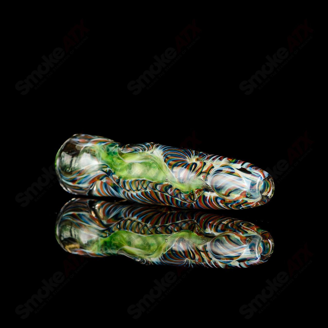 #15 I/O Worked Chillum Signed - JMK Glass - Smoke ATX