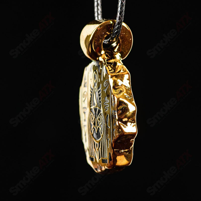 Golden Treasure Pendant (Horus) Green T Glass - Smoke ATX