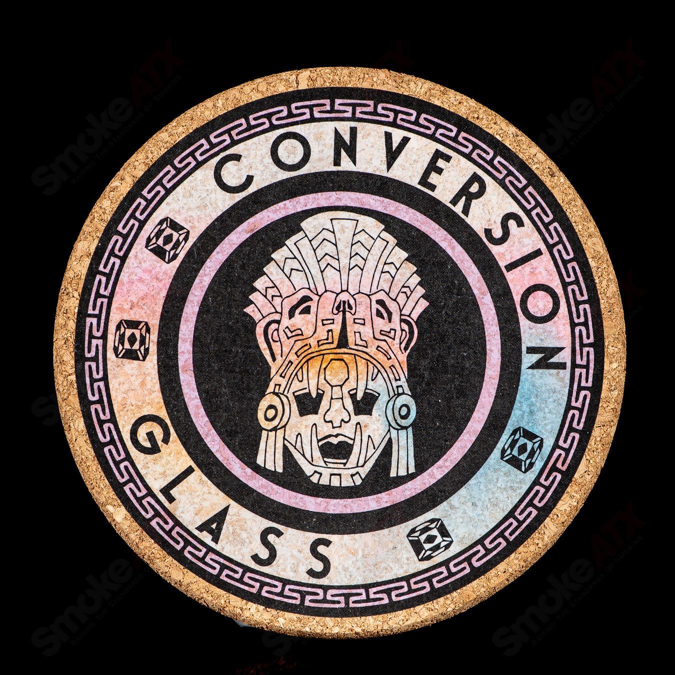Coiled Latticello Milli Rig Conversion Glass x Boehme #3 - Smoke ATX