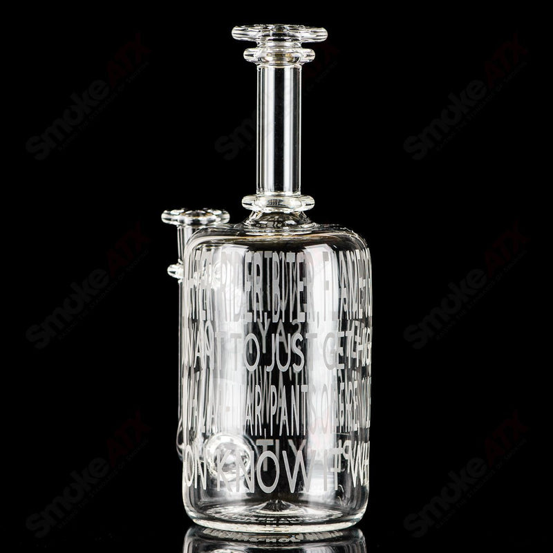 Etched Lyric Rig (Dead Prez/Hip-Hop) Kage Glass - Smoke ATX