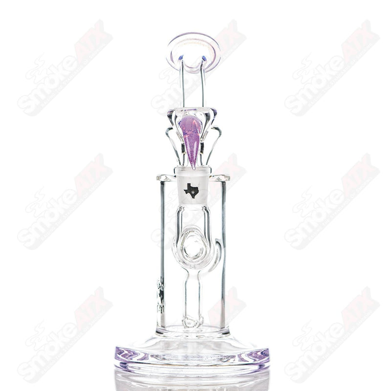 8in 14mm Rig w/ Flower Bowl (Pink Slyme) Texas Tubes - Smoke ATX