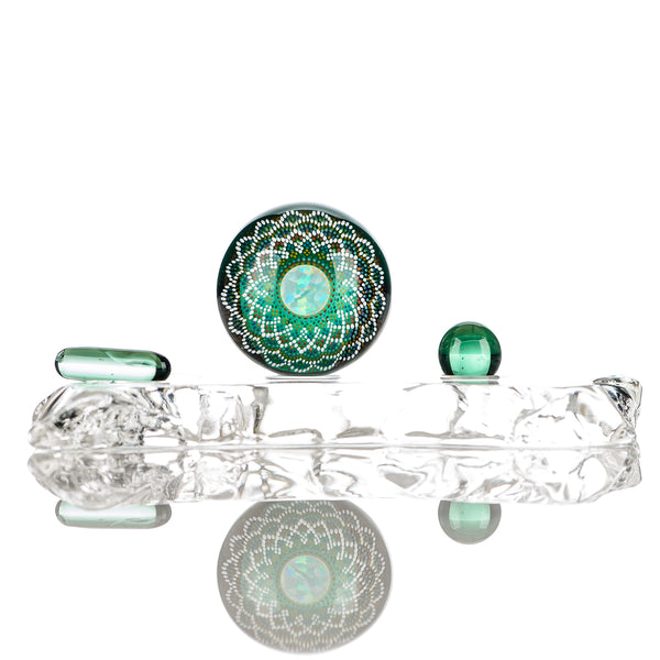 #1 Geometric Slurper Marble JH Glassworks - Smoke ATX