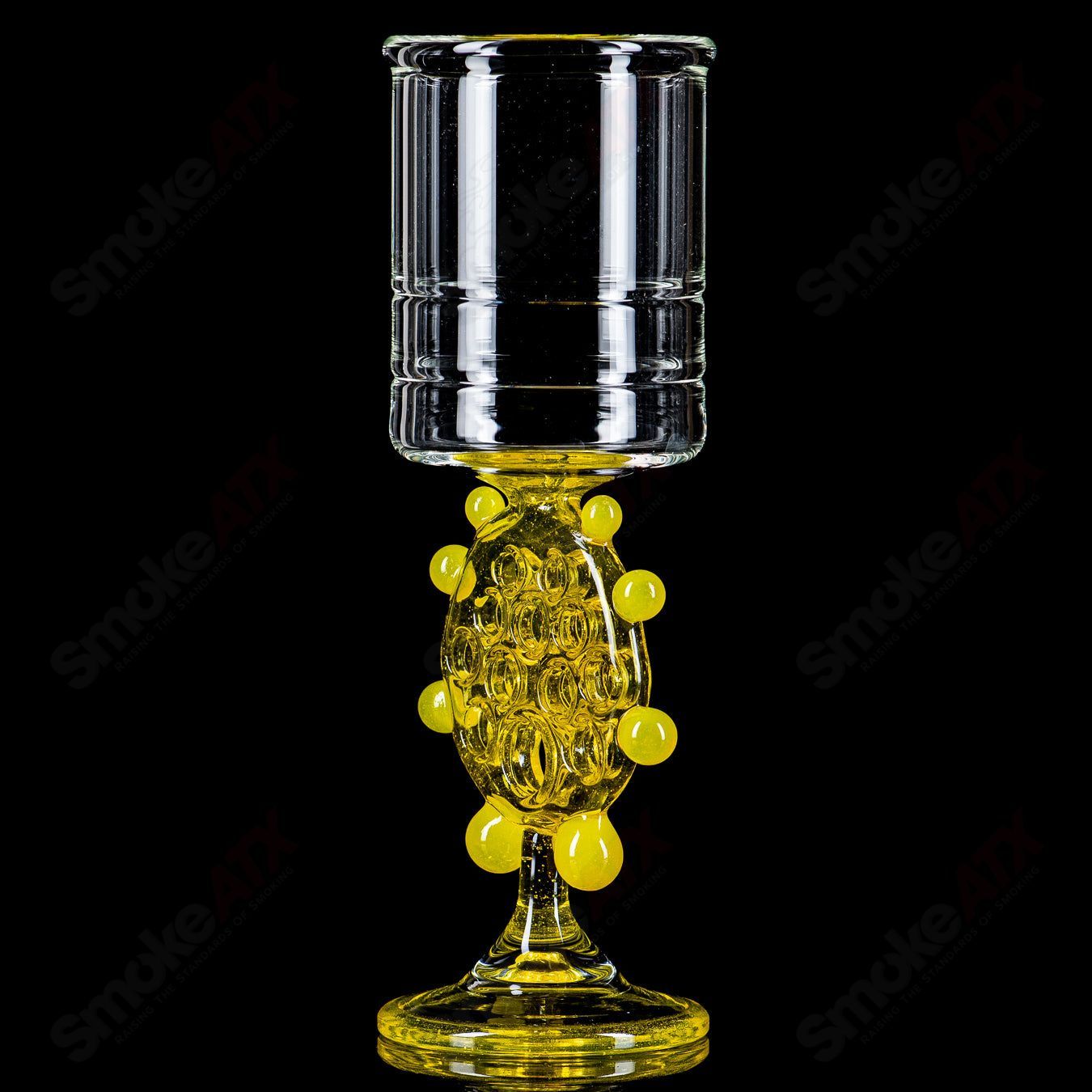 Swiss Perc - Nate Dizzle X Ben Belgrad - (UV) Footed Wine Goblet (Signed #1- 2016) - Smoke ATX
