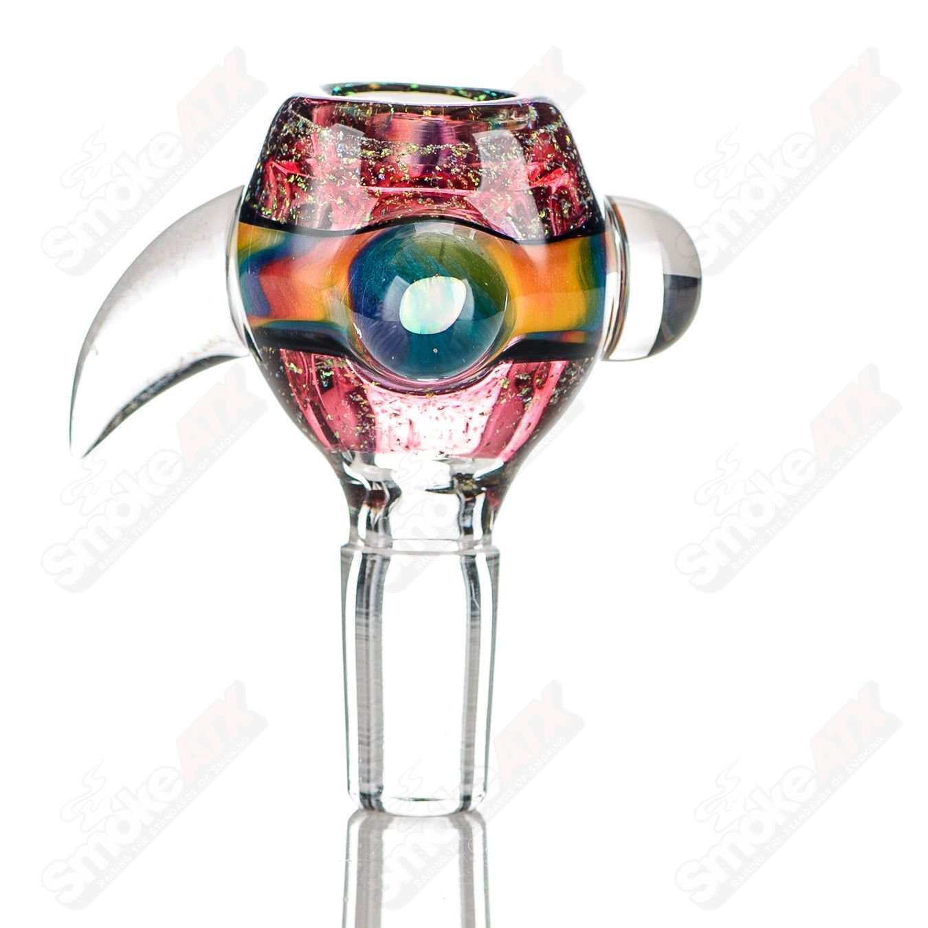 #4 14mm Color Worked Slide Bowl Jeremy from Oregon - Smoke ATX