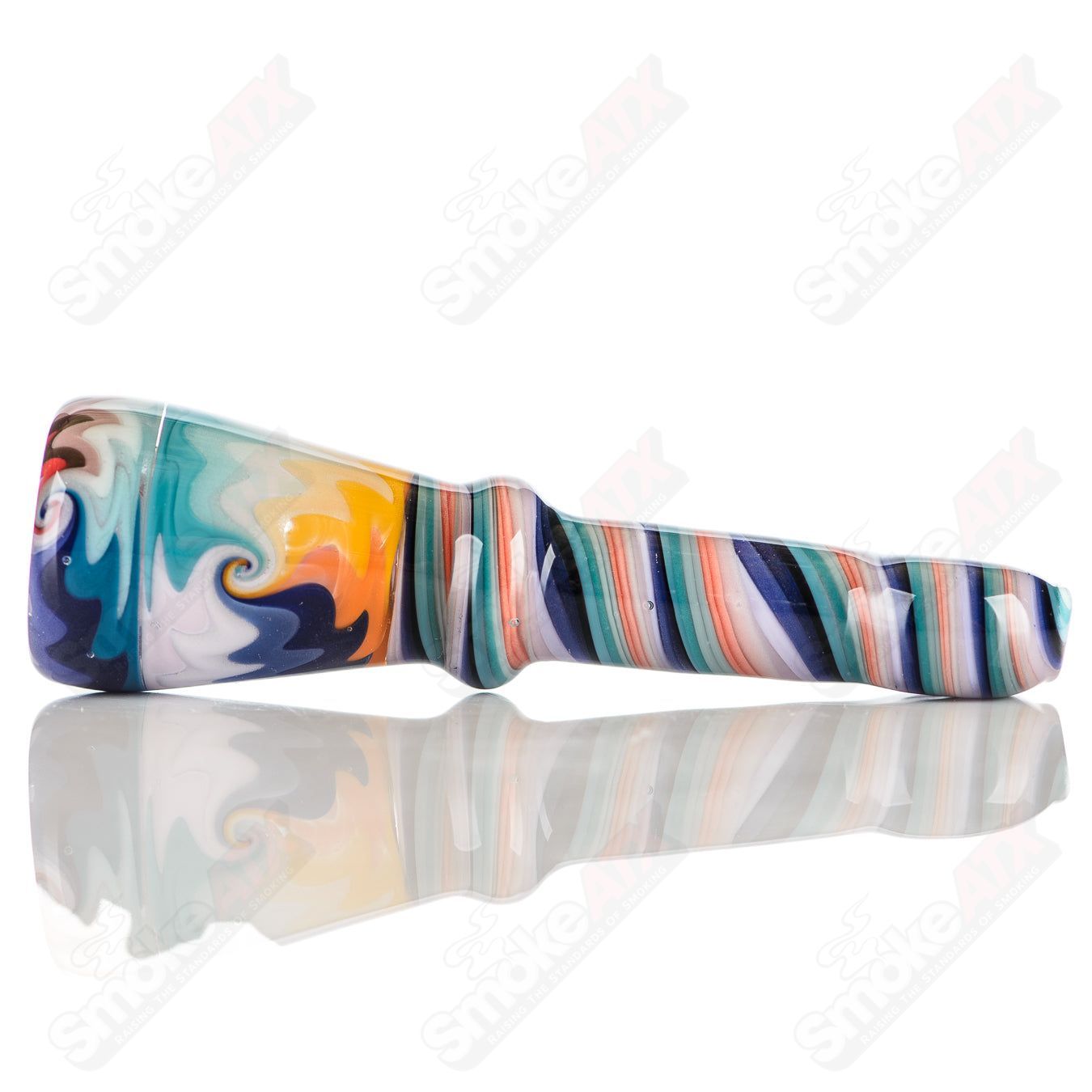 #6 Wig Wag Chillum Katy Wright Glass - Smoke ATX