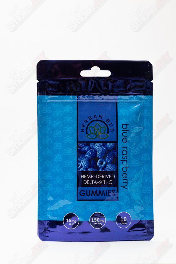 15mg Blue Raspberry 10ct D9 Gummies Herban Bud