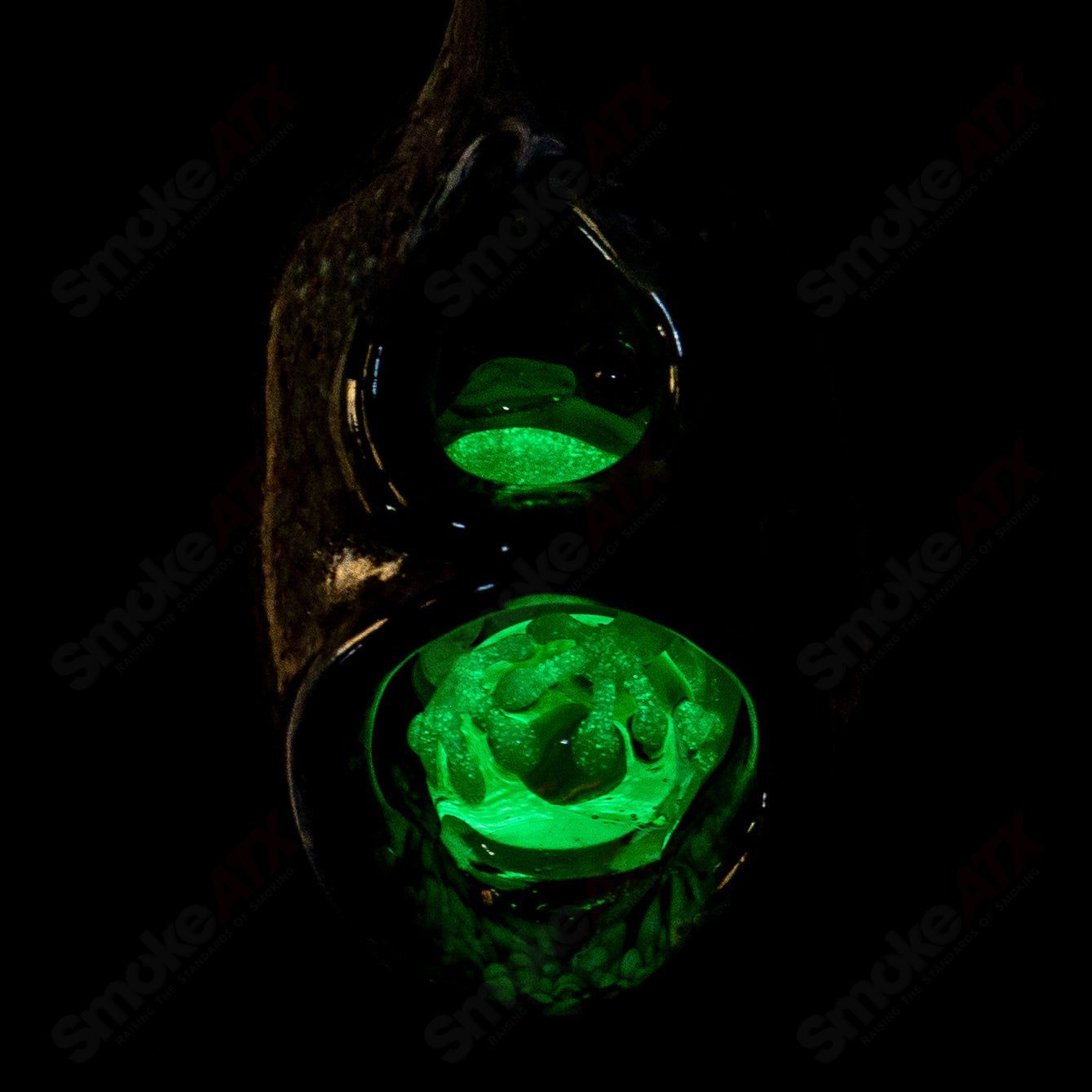 Hide and Seek  Frog  Pendant Kengtaro Glass #1 - Smoke ATX 