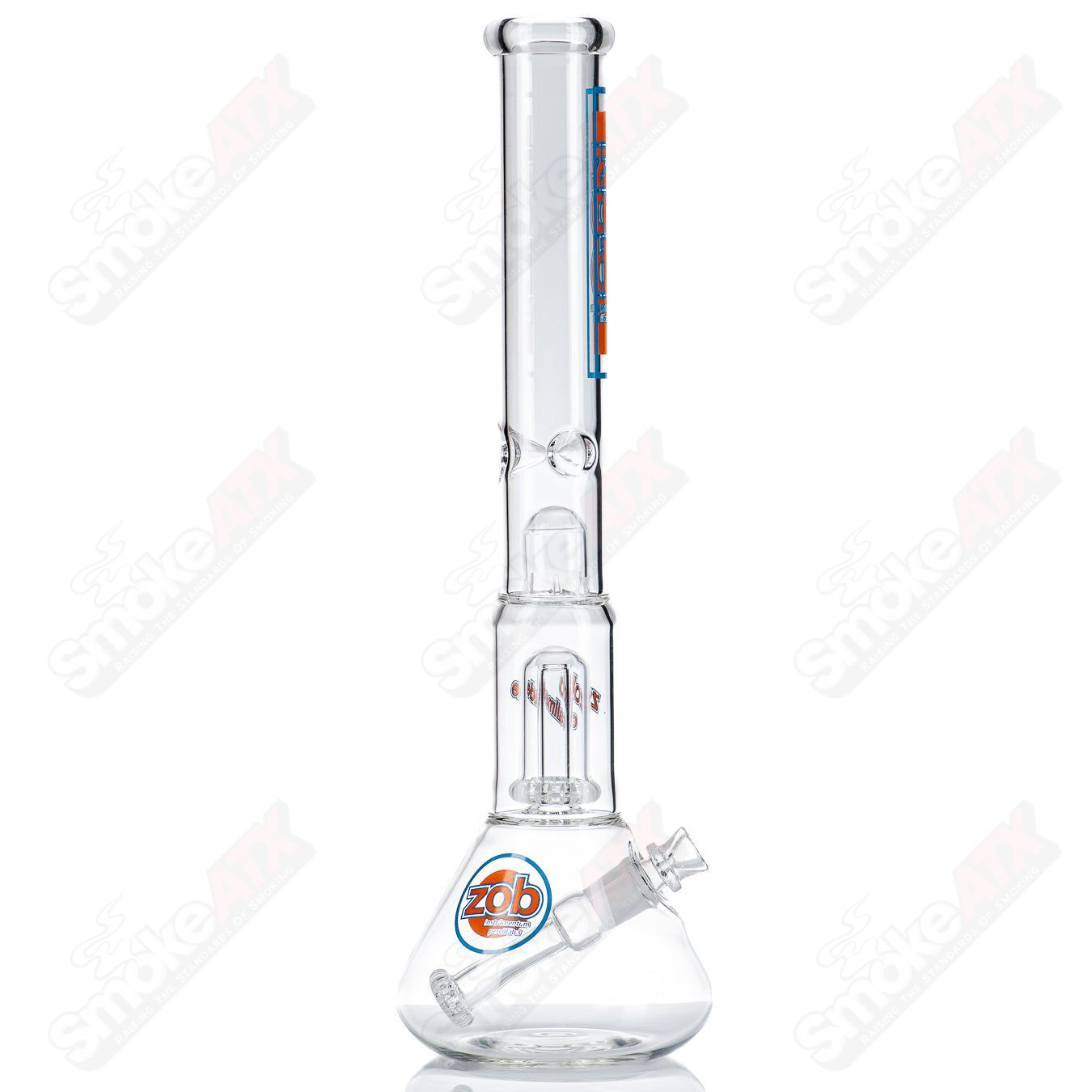 Fixed Flat Disc To UFO Beaker Splash Guard (Blue/Orange) ZOB - Smoke ATX