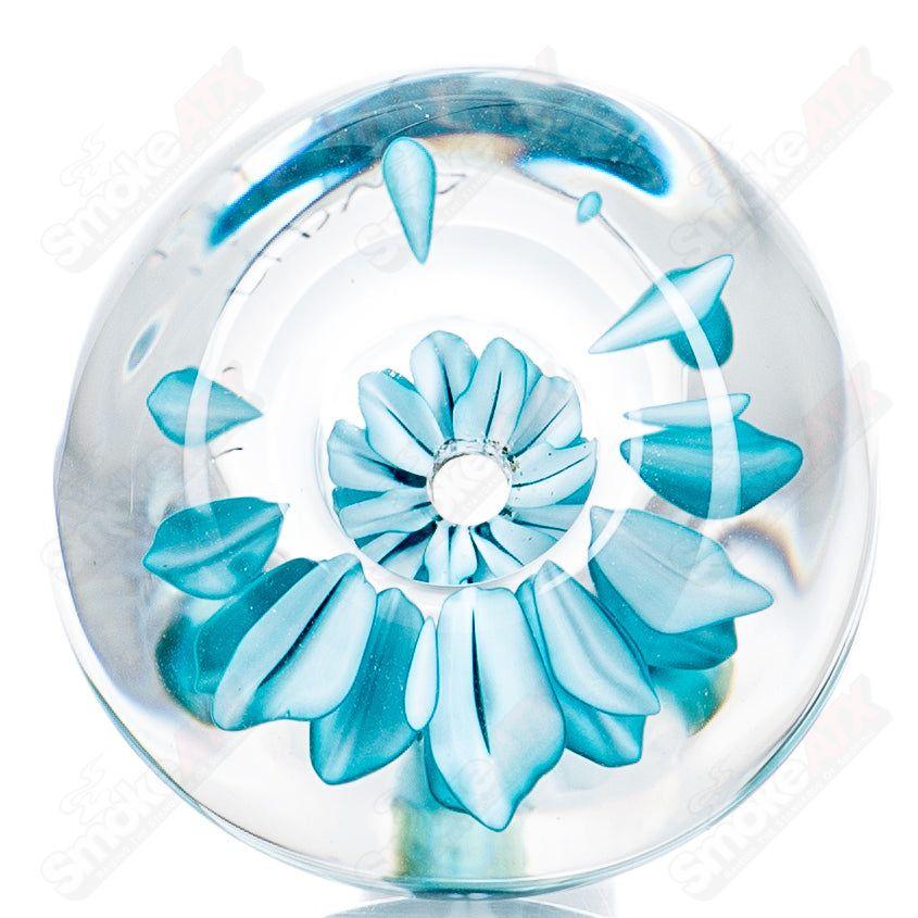 #2 14mm Flower Marble Bowl by Swan Glass - Smoke ATX