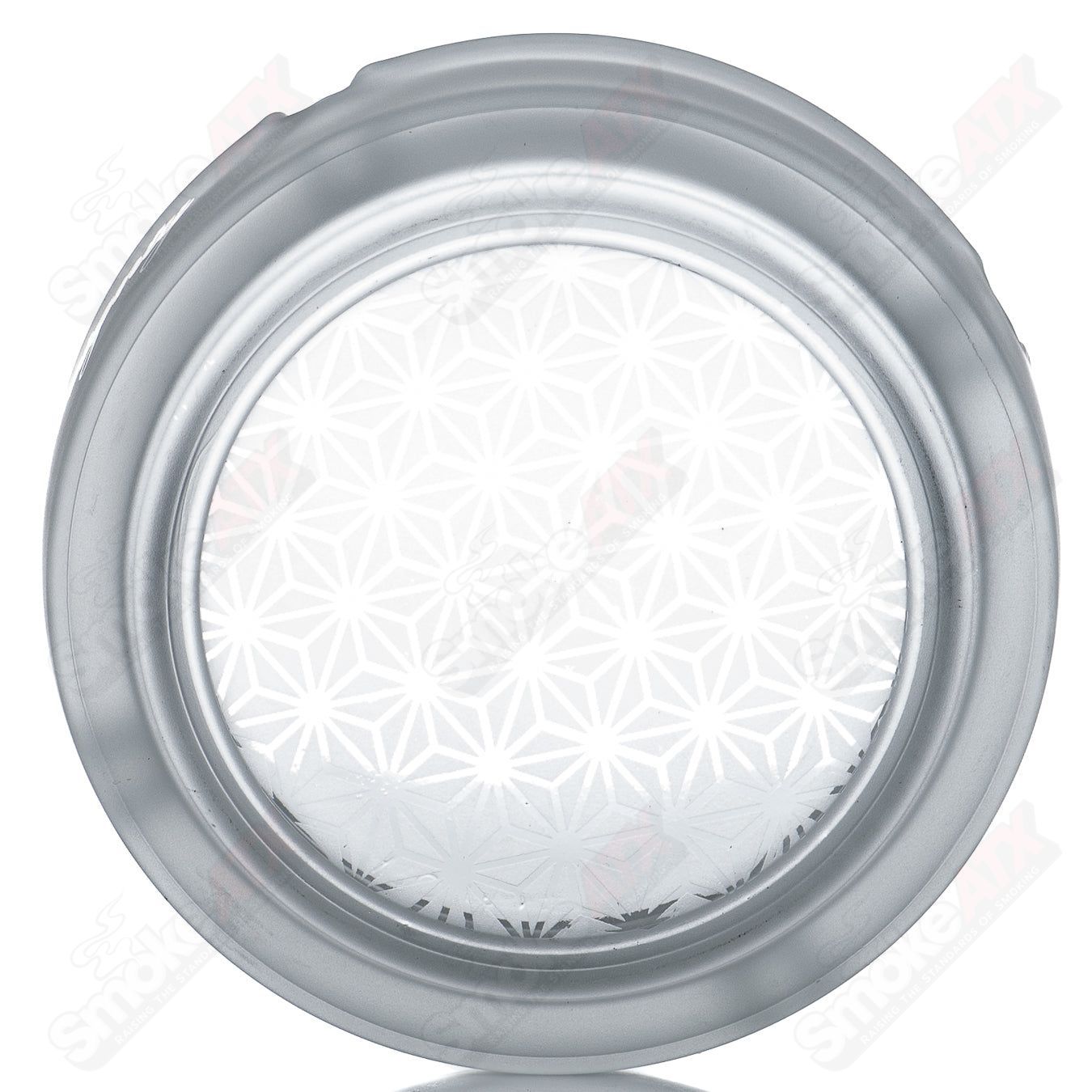 Frosted Ashtray Hempstar Pattern Sovereignty - Smoke ATX