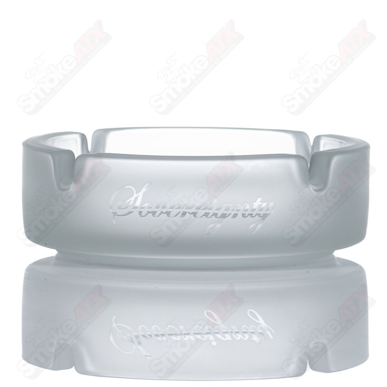Frosted Ashtray Hempstar Pattern Sovereignty - Smoke ATX