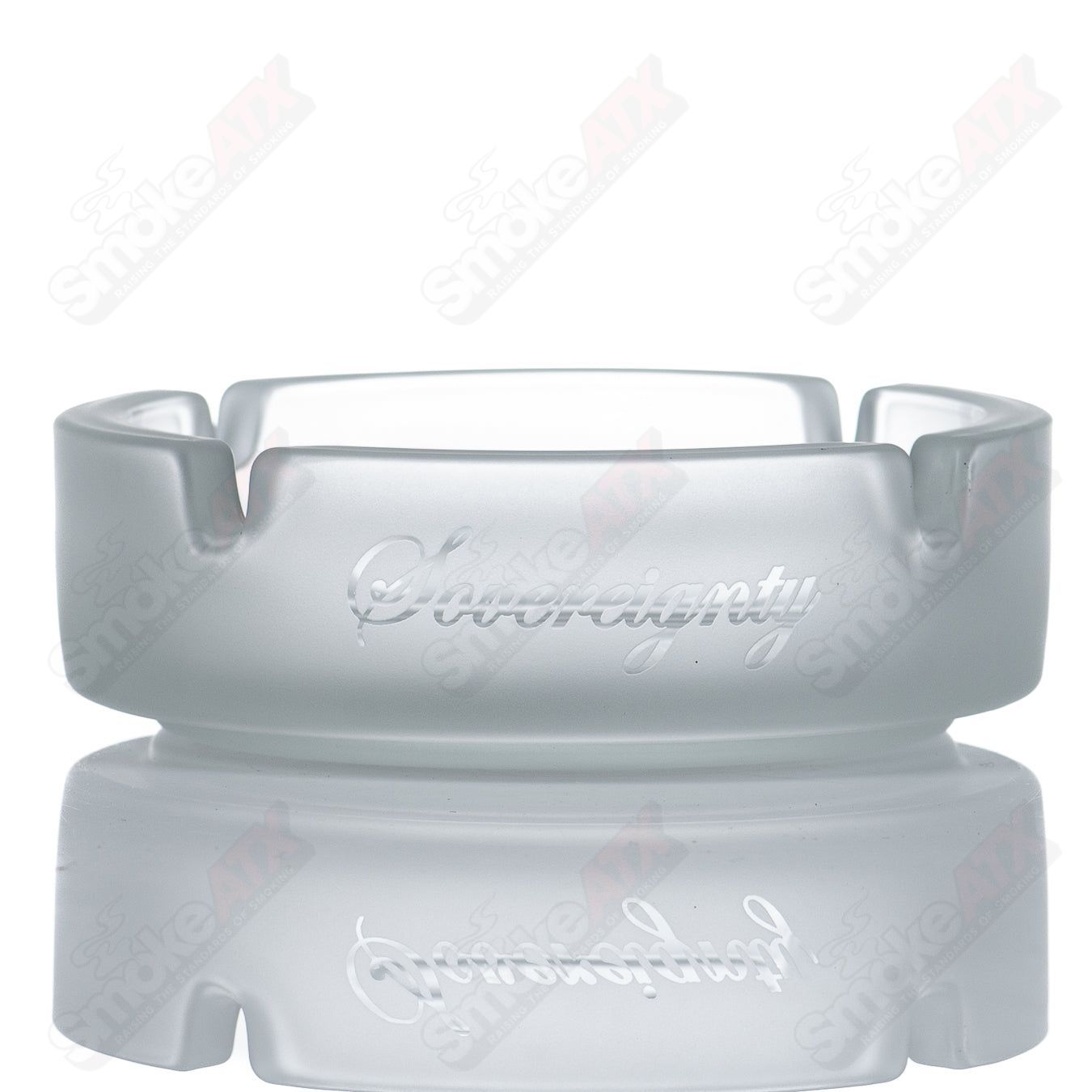 Frosted Ashtray Mindseyes Cross hair Pattern Sovereignty - Smoke ATX